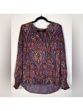 ESQUALO Ikat Silk Blend Blouse Size 8